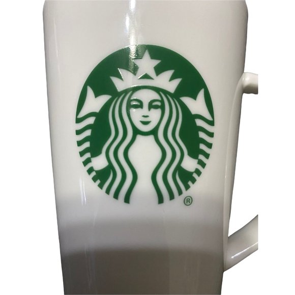 Starbucks Coffee Mug Classic Tall White Cup 12 oz Green Mermaid Logo 2015 - Picture 7 of 8